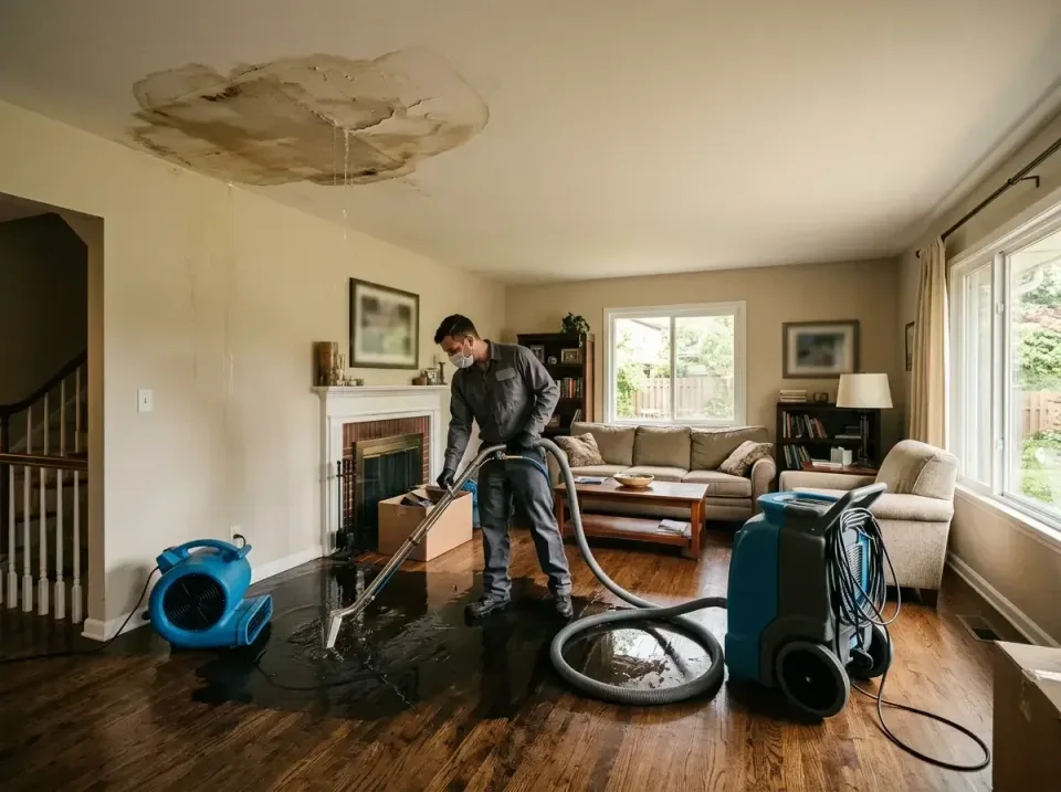 attic-pipe-burst-ceiling-drip-008 — frequently asked questions, Water Damage Restoration & Carpet Care in Spring House, PA